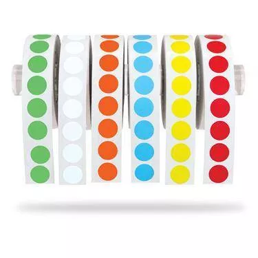 Color Coding Dot Labels 0.5" Dia ,1000 / pk