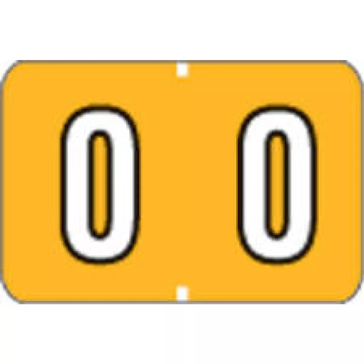 Colwell Compatible Jewel Tone Color Code Label Numeric "0" 1 1/2X1 Yellow Permanent 500 Per Roll
