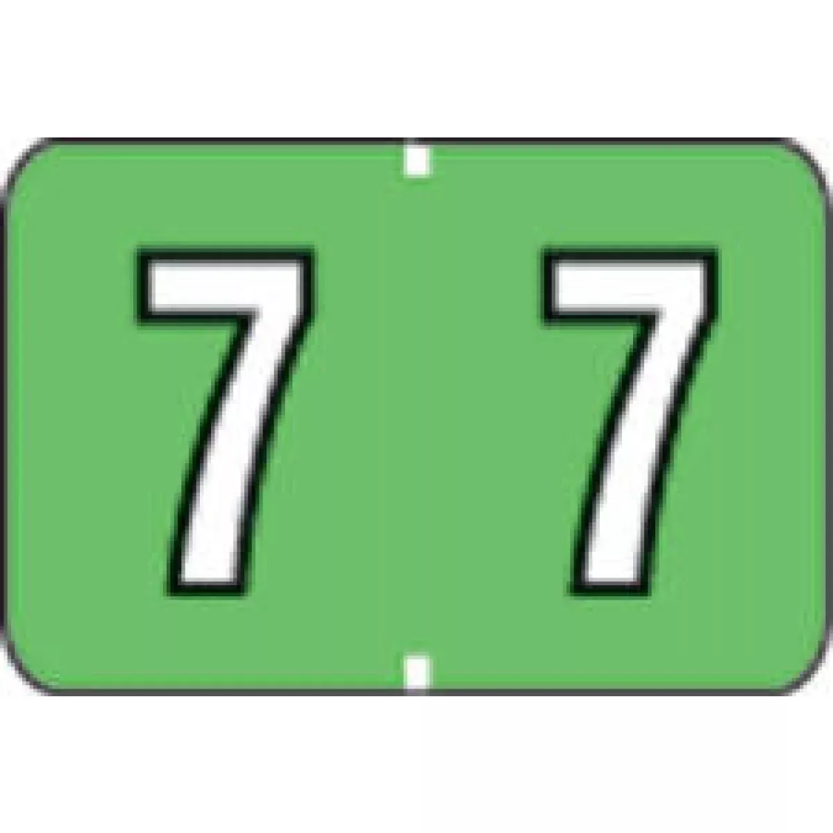 Colwell Compatible Jewel Tone Color Code Label Numeric "7" 1 1/2X1 Light Green Permanent 500 Per Roll