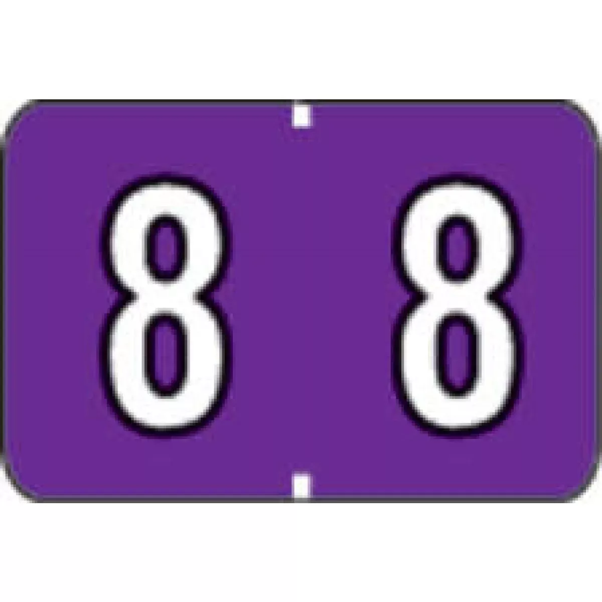 Colwell Compatible Jewel Tone Color Code Label Numeric "8" 1 1/2X1 Purple Permanent 500 Per Roll