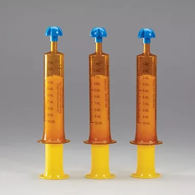 Comar Oral Dispensers with Tip Caps, 10mL - Amber