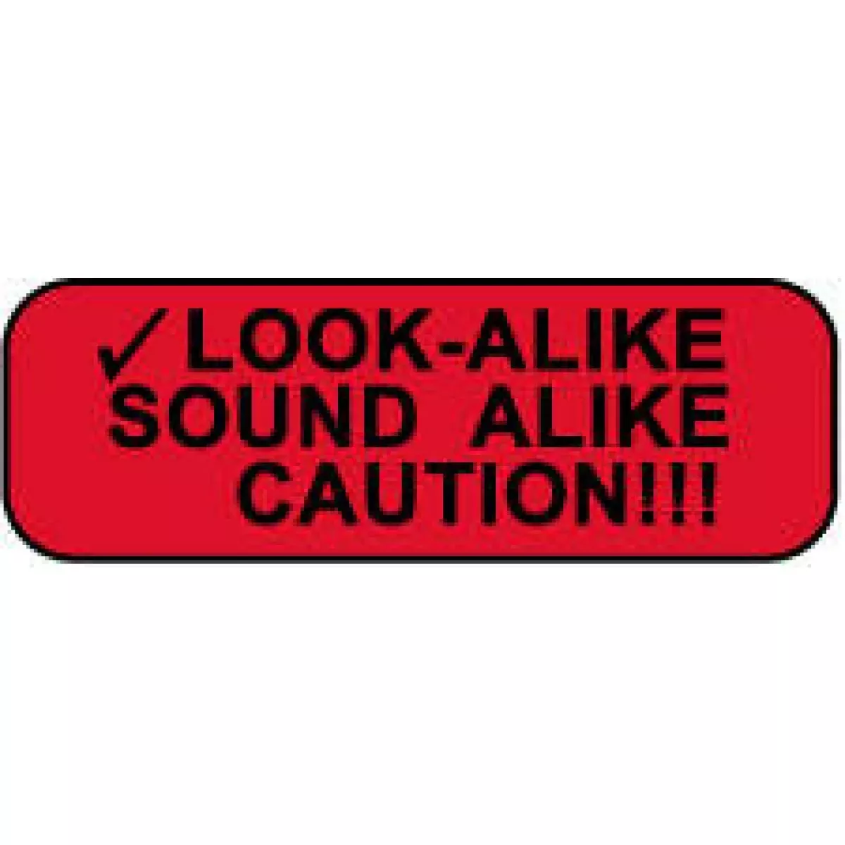 Communication Label (Paper, Permanent) Look-Alike Sound 1 1/2" X 1/2" Fluorescent Red - 1000 Per Roll