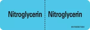 Communication Label (Paper, Removable) Nitroglycerin Â¦ 2 15/16" X 1 Blue - 333 Per Roll