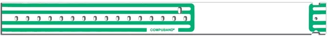 Compuband Thermal Wristband Thermal Clasp Closure 1 1/8"X11 1/2 1" Adult Green - 350 Per Box