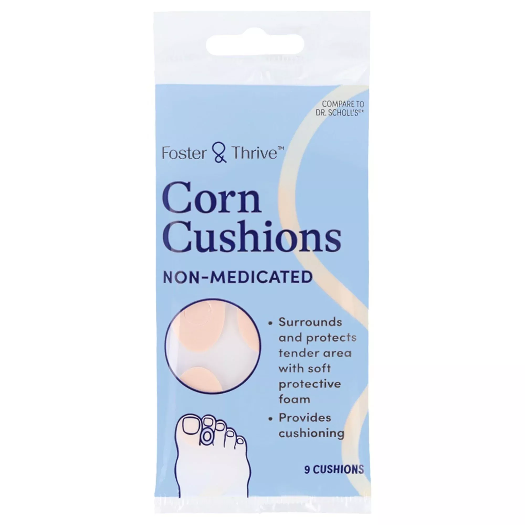 Corn Cushion Foster & Thrive™ One Size Fits Most Adhesive Backing Toe