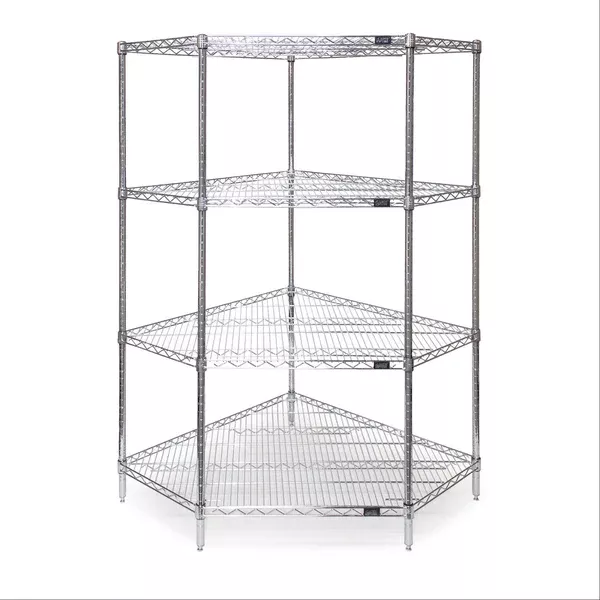 Corner Wire Shelving 18"W x 36"L ,1 Each