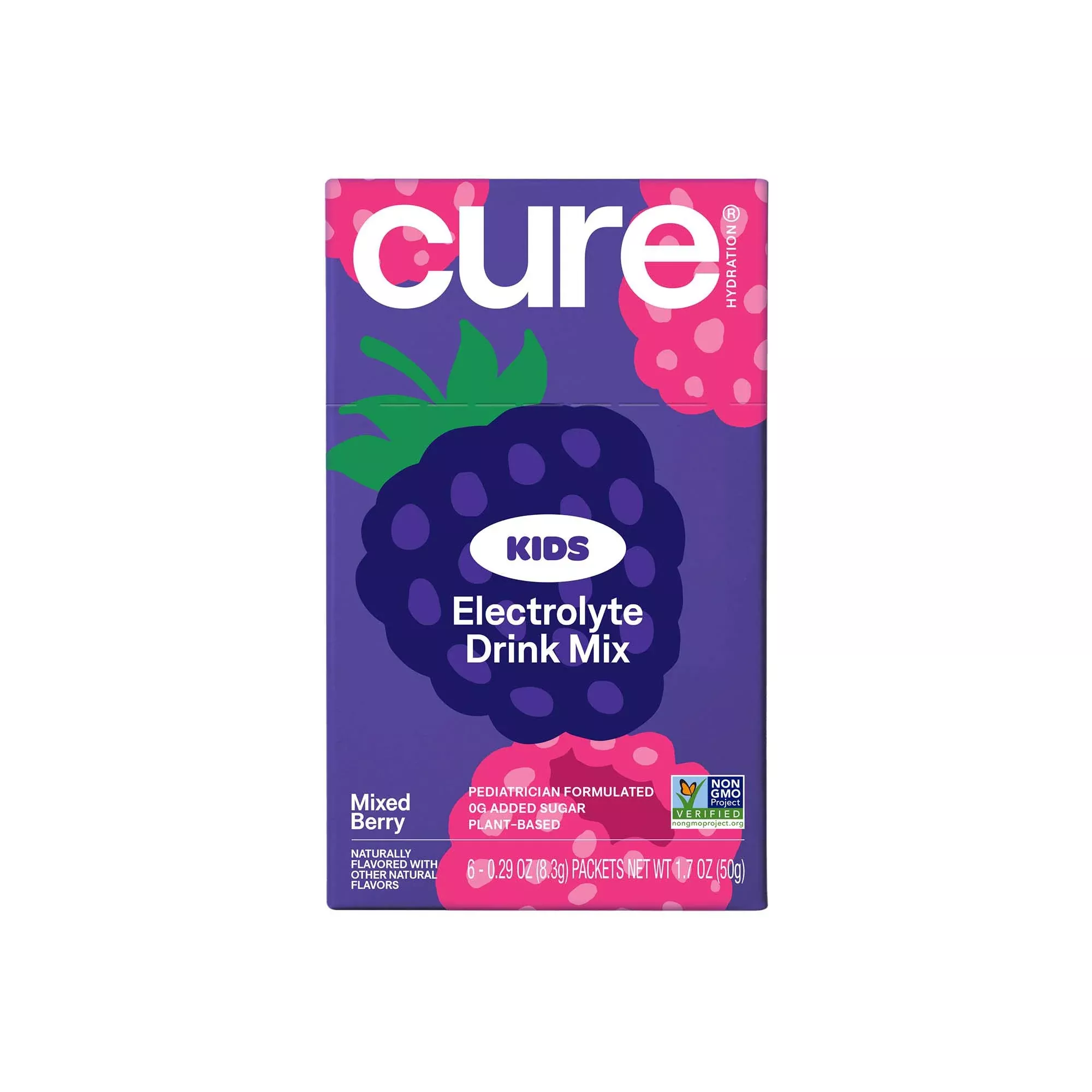 Cure Kids Electrolyte Drink Mix, Mixed Berry, 7.5-gram Packet