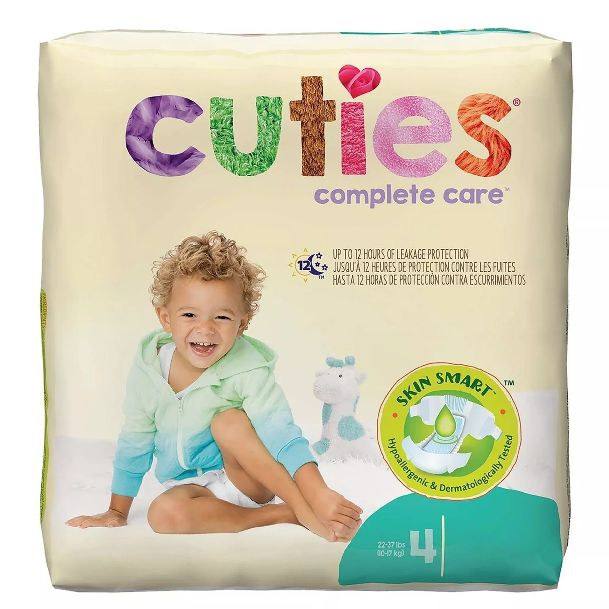 Cuties Complete Care Diapers for Toddlers, 22 – 37 lbs.