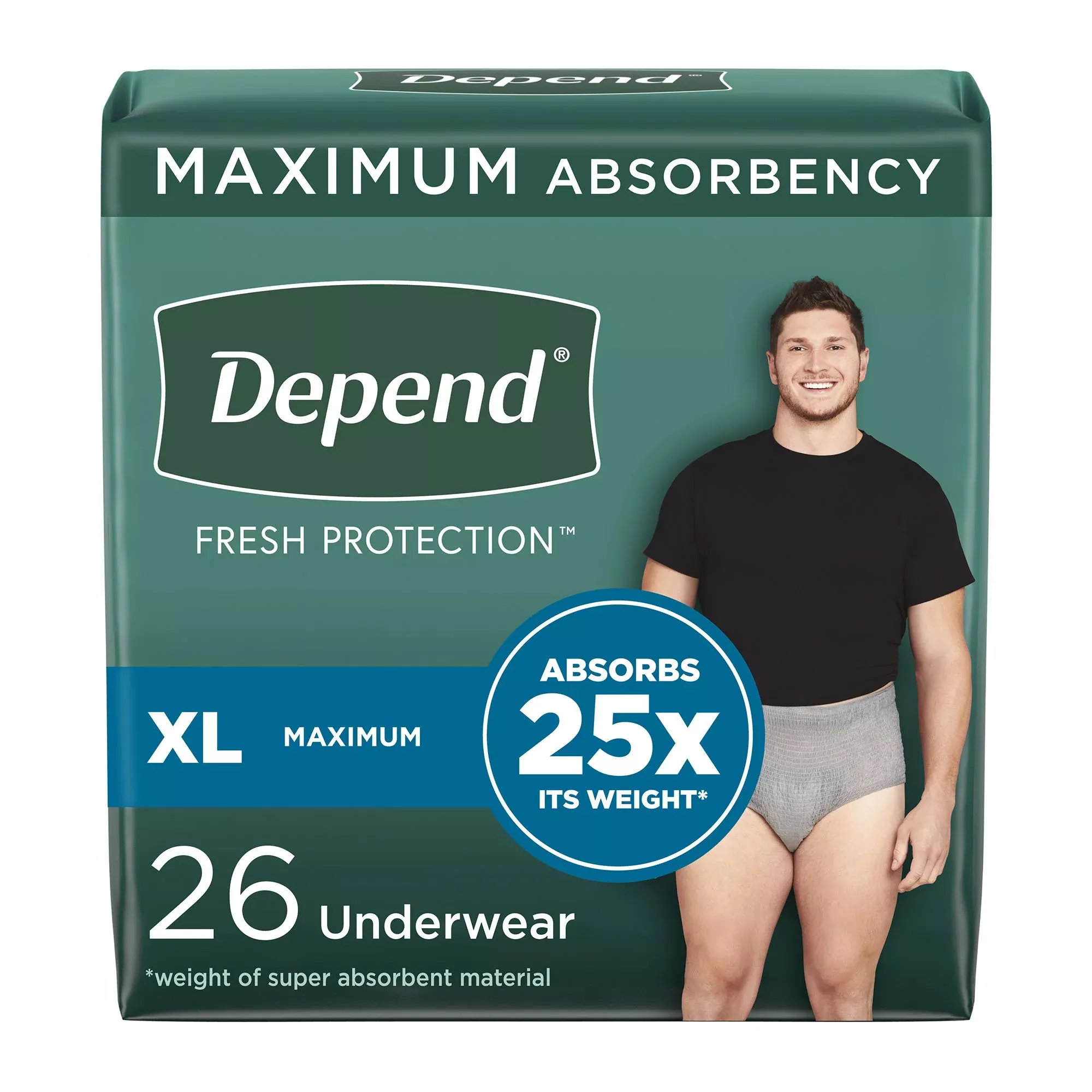 Depend Fresh Protection™ Men's Maximum Absorbency Underwear, Extra Large