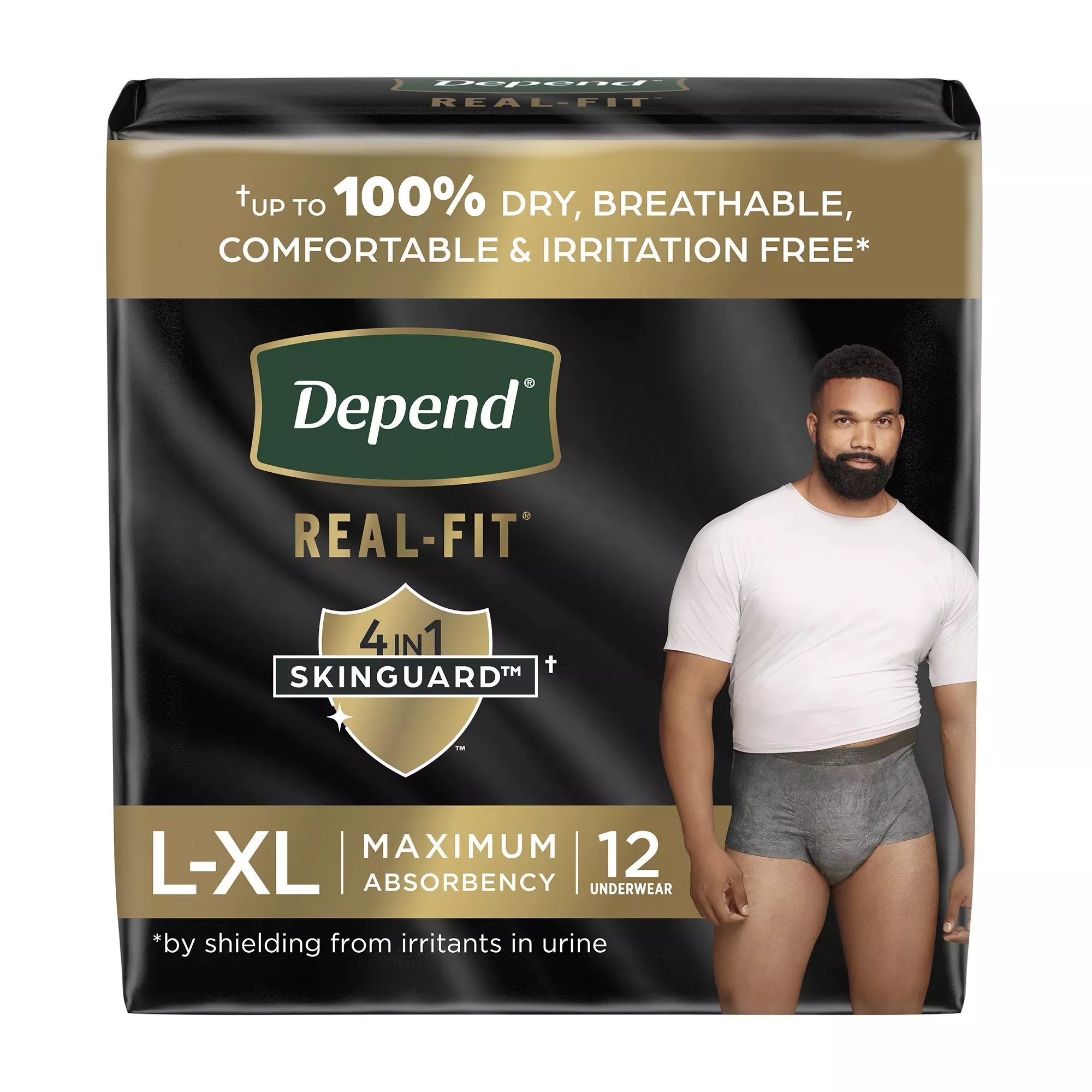Depend Real Fit Underwear for Men, Large/X-Large