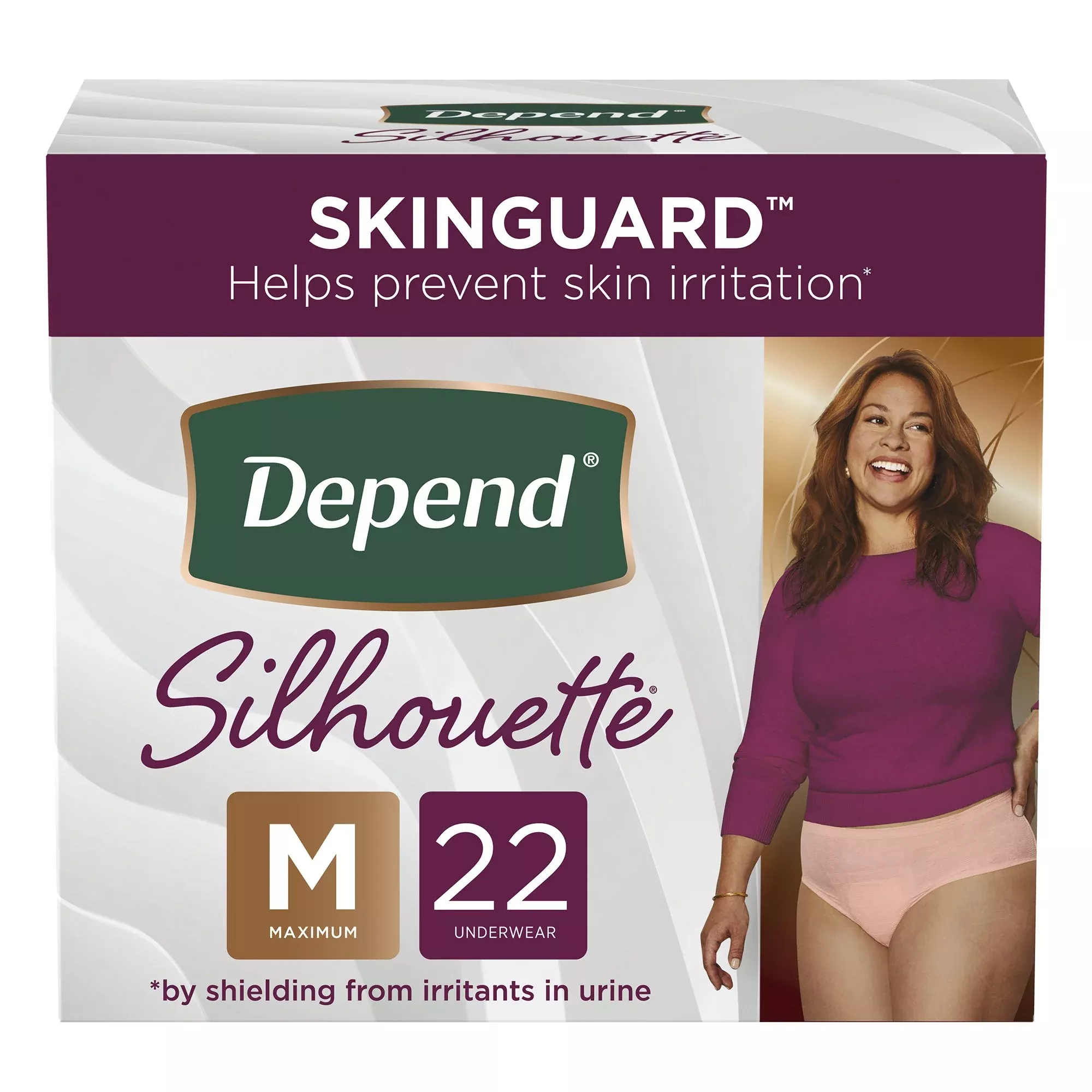 Depend Silhouette Classic Women's Underwear, Medium, Pink