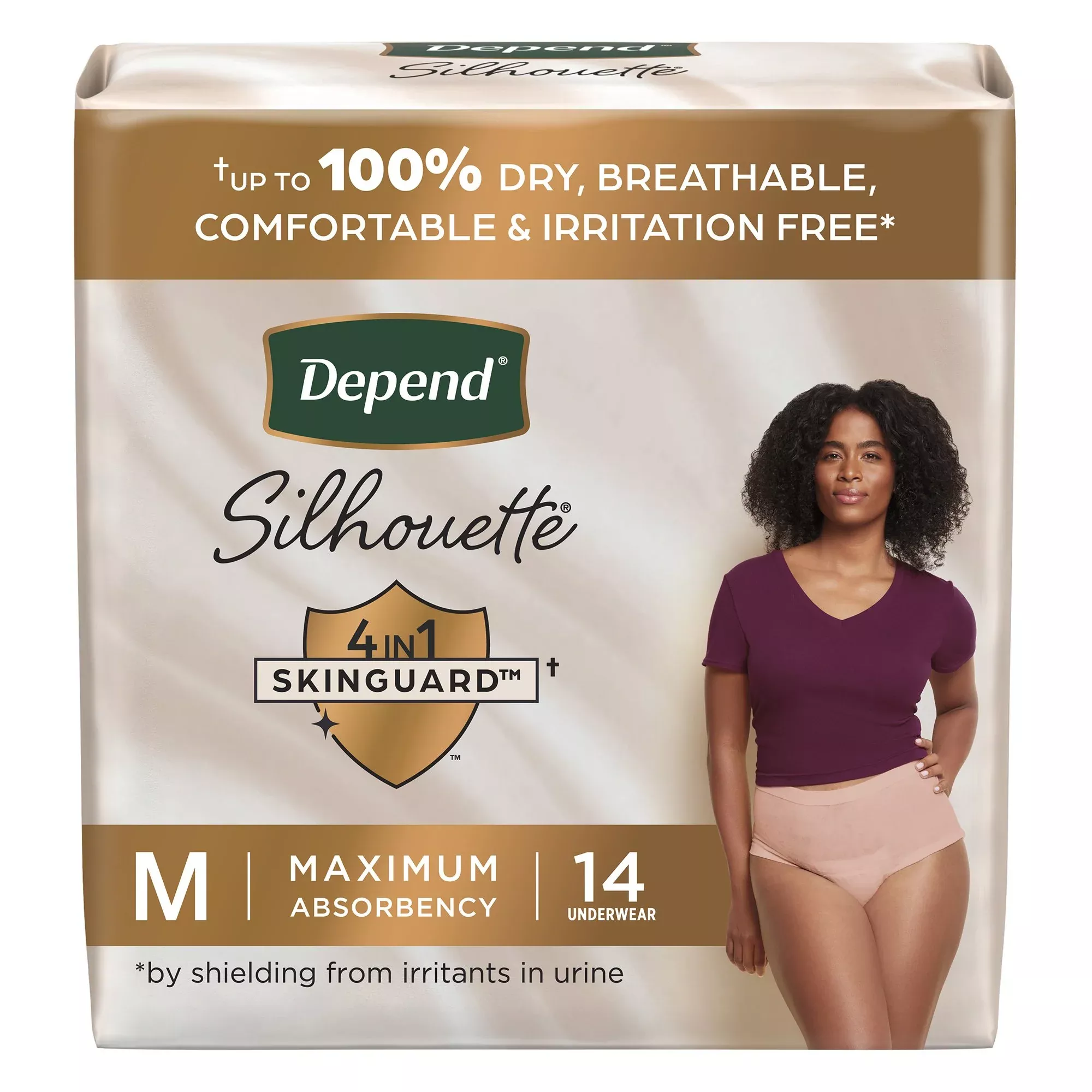 Depend Silhouette Maximum Absorbency Underwear, Medium