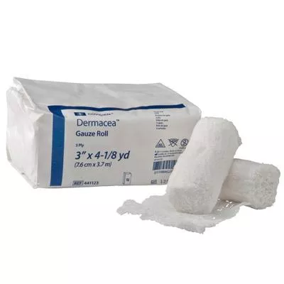 Dermacea Nonsterile Low-Ply Gauze Rolls 4" x 4 yds.
