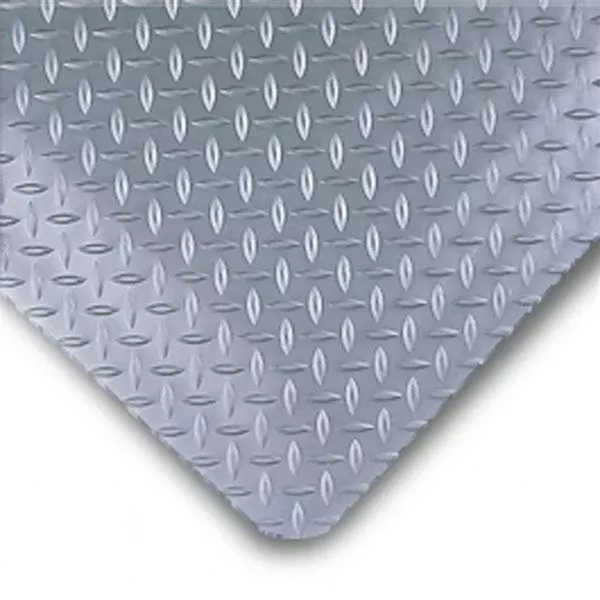 Diamond Plate Anti-Fatigue Mat 2'W x 3'L Black ,1 Each