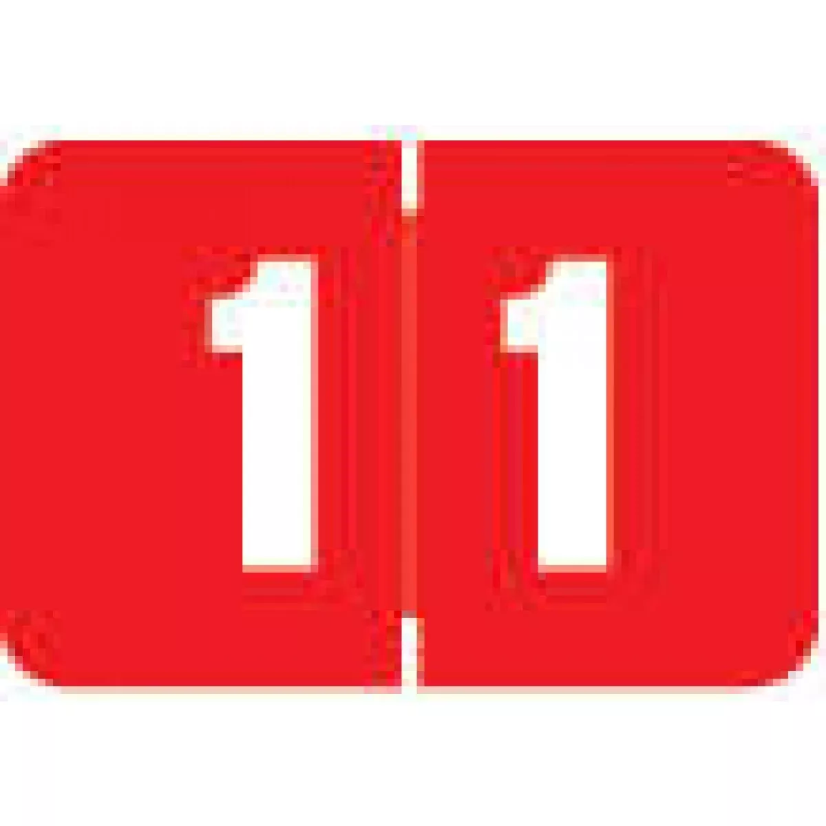 Digicolor Compatible Dcnm Color Code Label Numeric "1 1" 1 1/2X1 Red Permanent 250 Per Roll