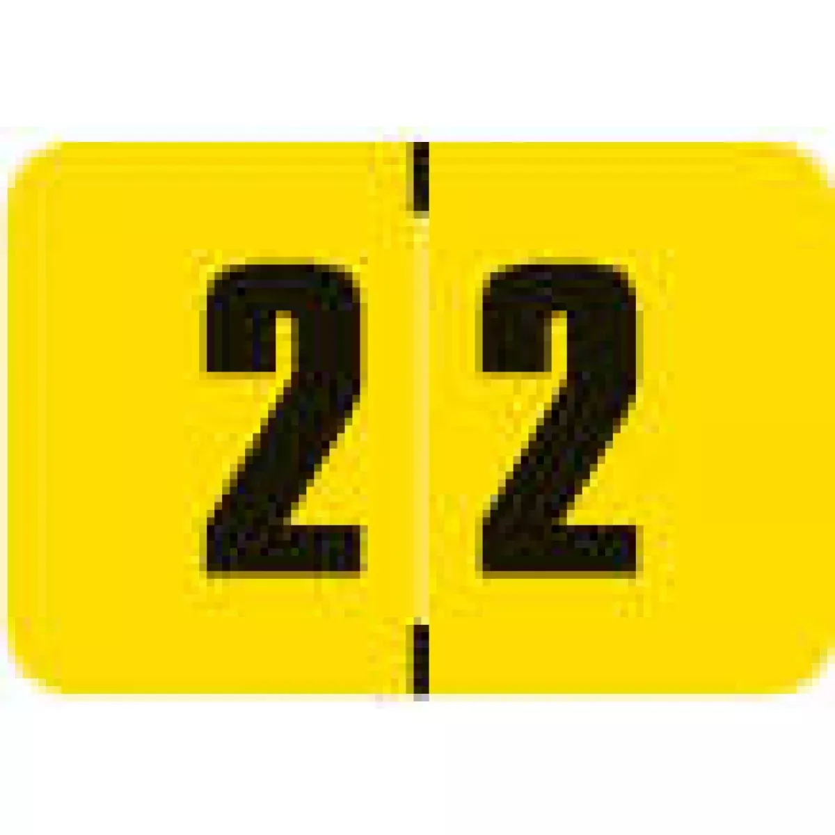 Digicolor Compatible Dcnm Color Code Label Numeric "2 2" 1 1/2X1 Yellow Permanent 250 Per Roll