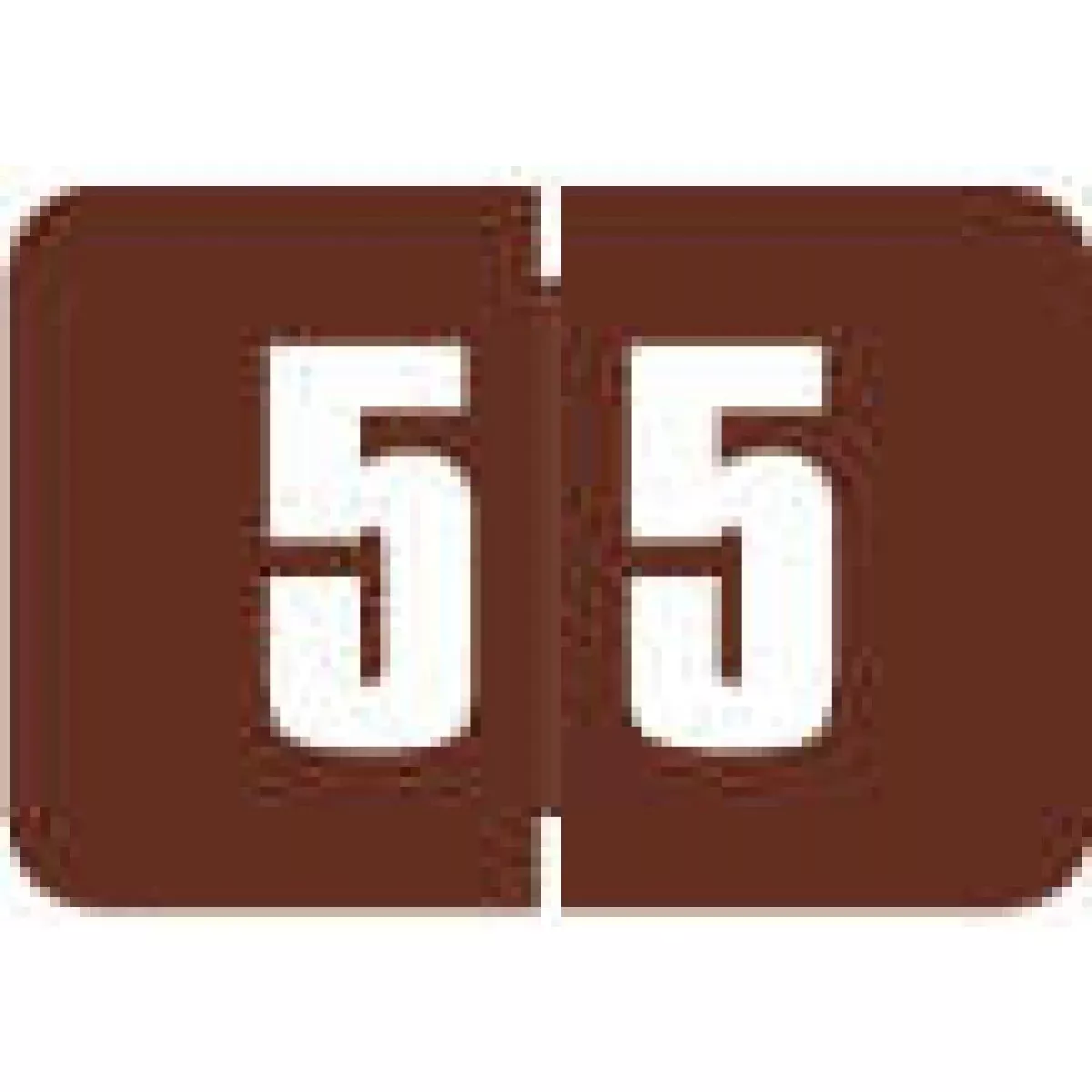 Digicolor Compatible Dcnm Color Code Label Numeric "5 5" 1 1/2X1 Brown Permanent 250 Per Roll