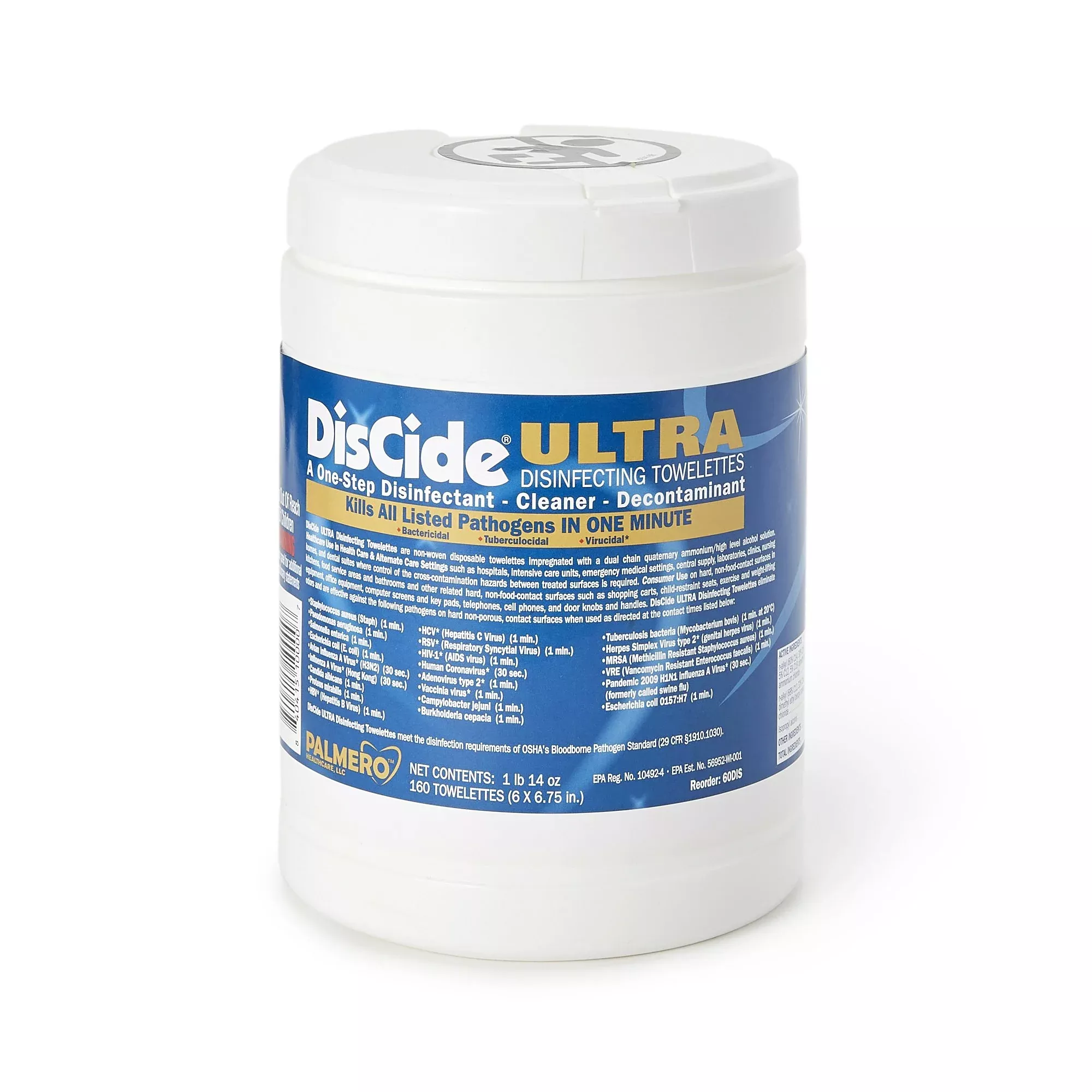 DisCide Ultra Disinfecting Towelettes, 160 count