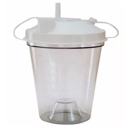 Disposable Canister 800cc Disposable Suction Canister w/ Float Valve Shut-Off Lid