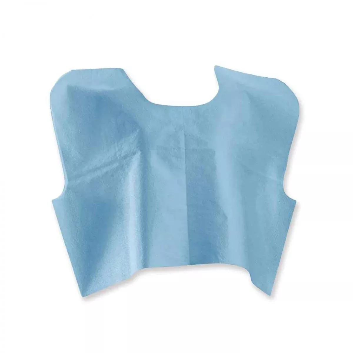 Disposable Mammography Cape Front Or Back Opening Blue Tissue/Poly/Tissue 30"X21" - 100 Per Case