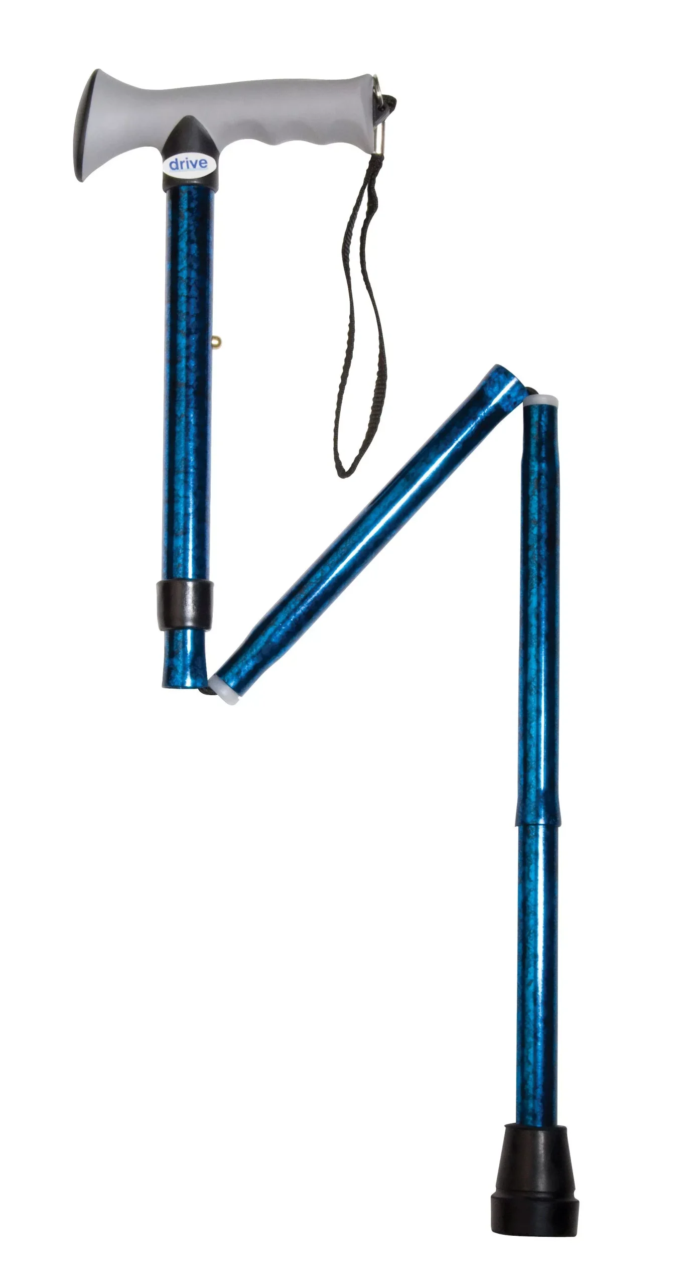 Drive Medical Folding Cane with Comfortable Gel Hand Grip Lightweight