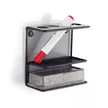 Dry-Erase White Board Organization Onyx Mesh Marker Organizer with Basket ,1 Each