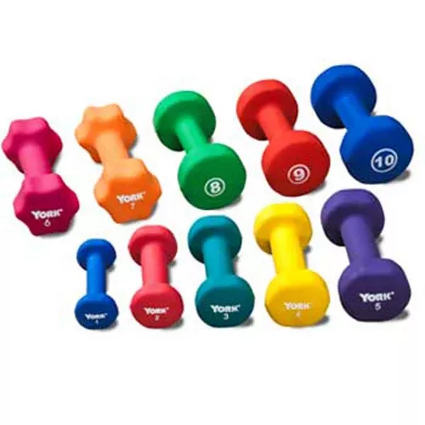 Durable Dumbbell set with Cast-Iron Core Neoprene Coated Dumbbell Set of 10 ,1 Each