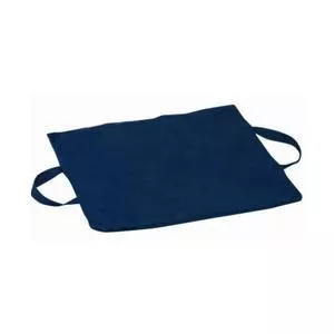 Duro-Gel Flotation Cushion, 16" x 18" x 2", Polyester Cotton, Navy