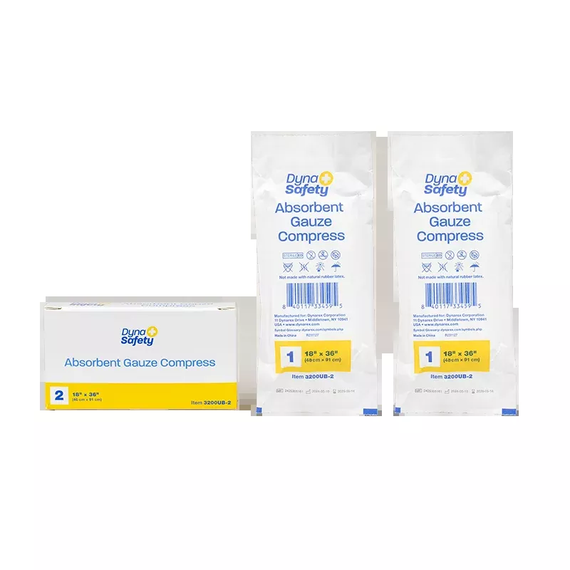 Dynarex Absorbent Gauze Compress, 18" x 36", 2ea/bx, 50bxs/cs (100 Count)