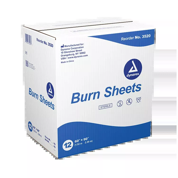 Dynarex Burn Sheet - Sterile, 60" x 90", 12ea/cs (12 Count)