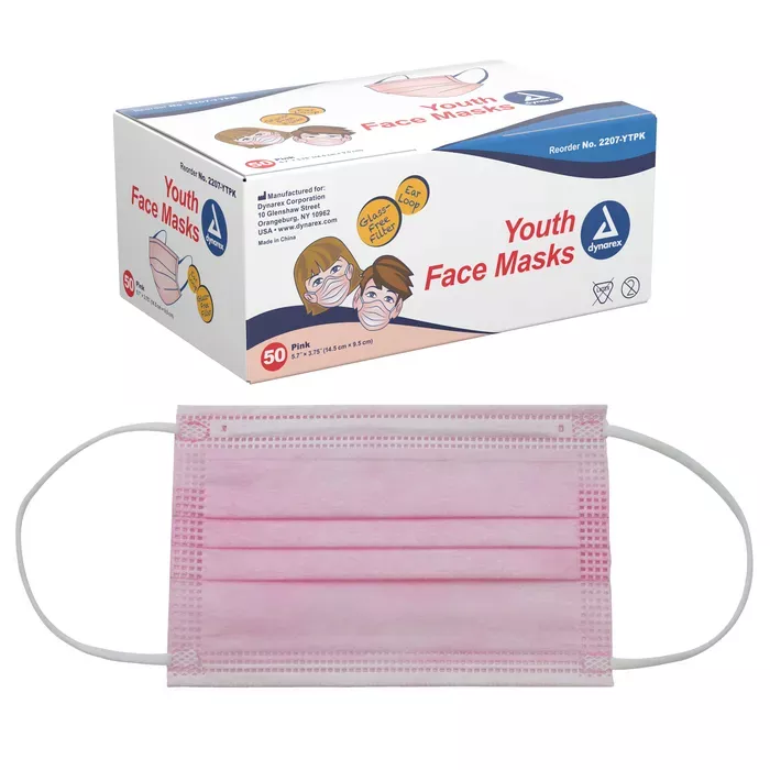 Dynarex Child Face Mask - 50ea/bx, 12bxs/cs (600 Count)