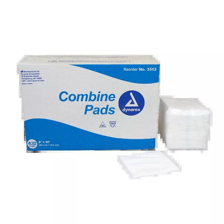 Dynarex Combine Pads - Non-Sterile, 8" x 10", Bulk (432 Count)
