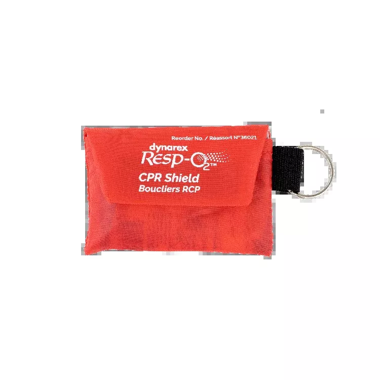 Dynarex CPR Face Shield in Soft Case w/ One-Way Valve, Barrier Filte (100 Count)