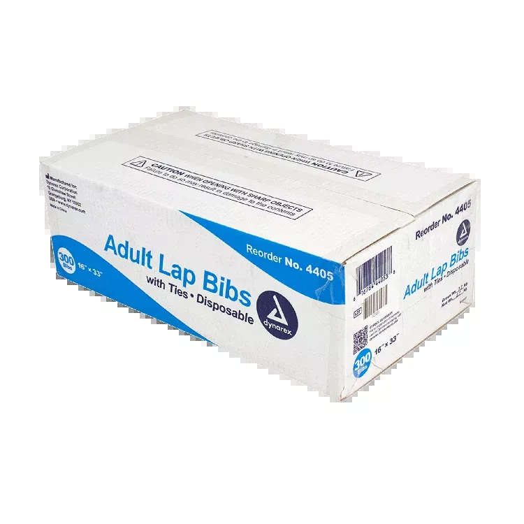 Dynarex Disposable Adult Lap Bibs (300 Count)