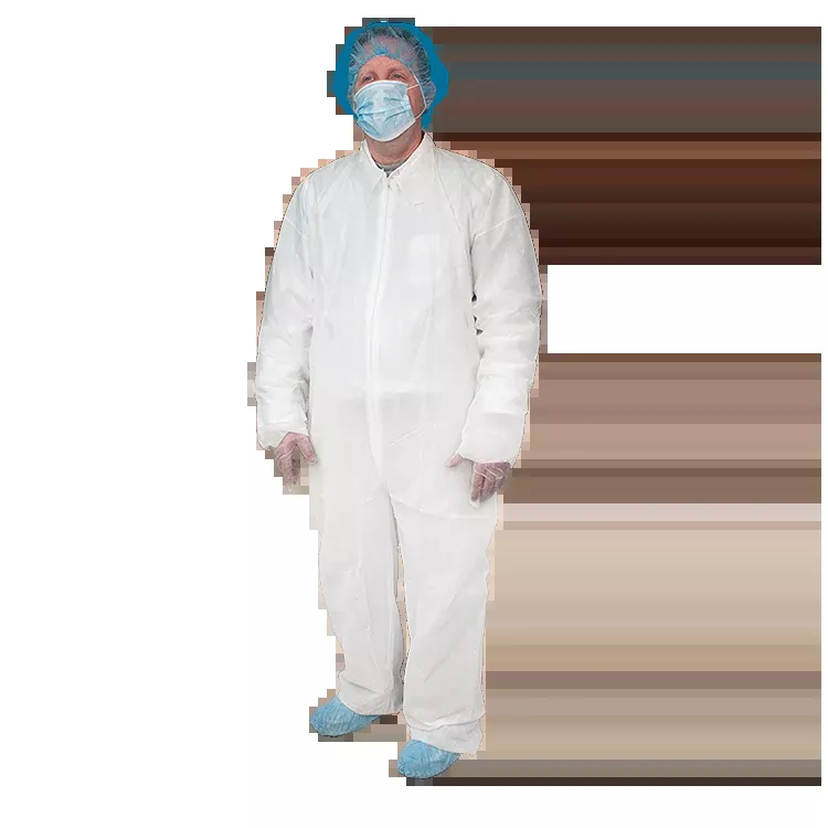 Dynarex Disposable Coveralls, Universal Size, White - 5ea/bx, 5bxs/case (25 Count)