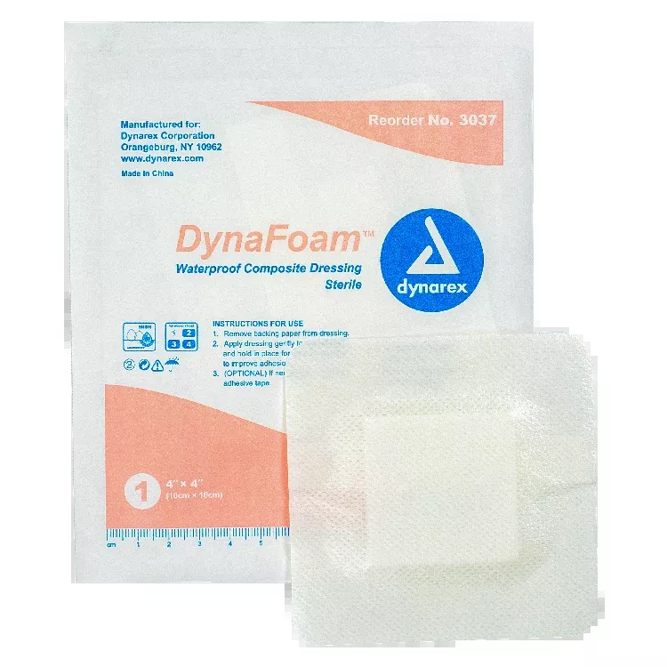 Dynarex DynaFoam - Waterproof Bordered Foam10ea/bx, 12bxs/cs (1200 Count)