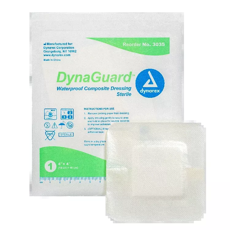 Dynarex DynaGuard - Waterproof Composite Dressing - 10ea/bx, 12bxs/cs (1200 Count)