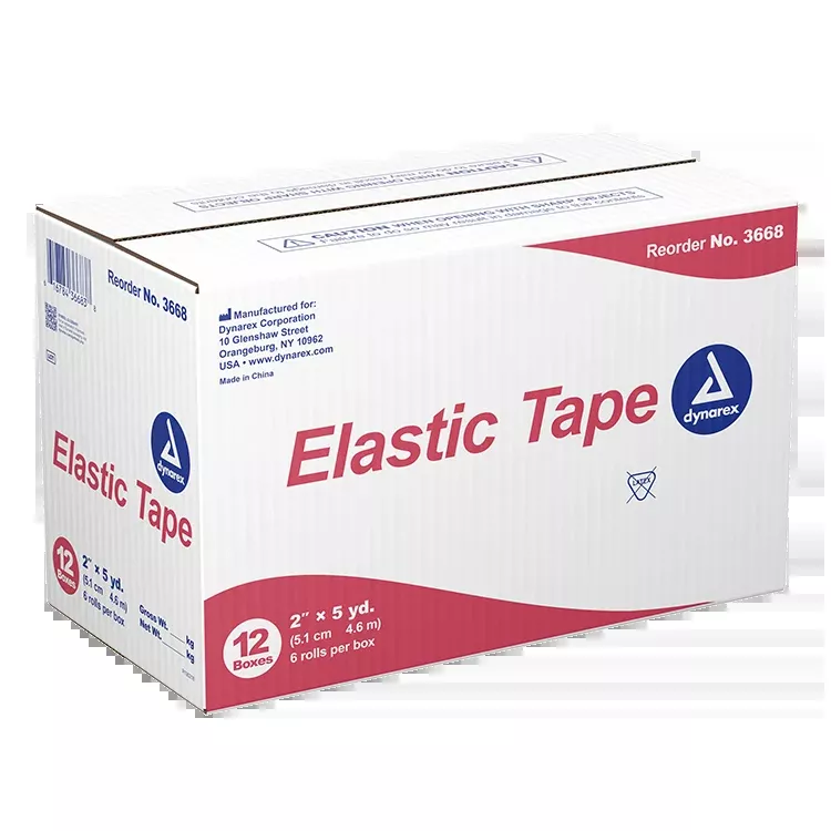 Dynarex Elastic Tape, 2" x 5 yd - 6ea/bx, 12bxs/cs (72 Count)