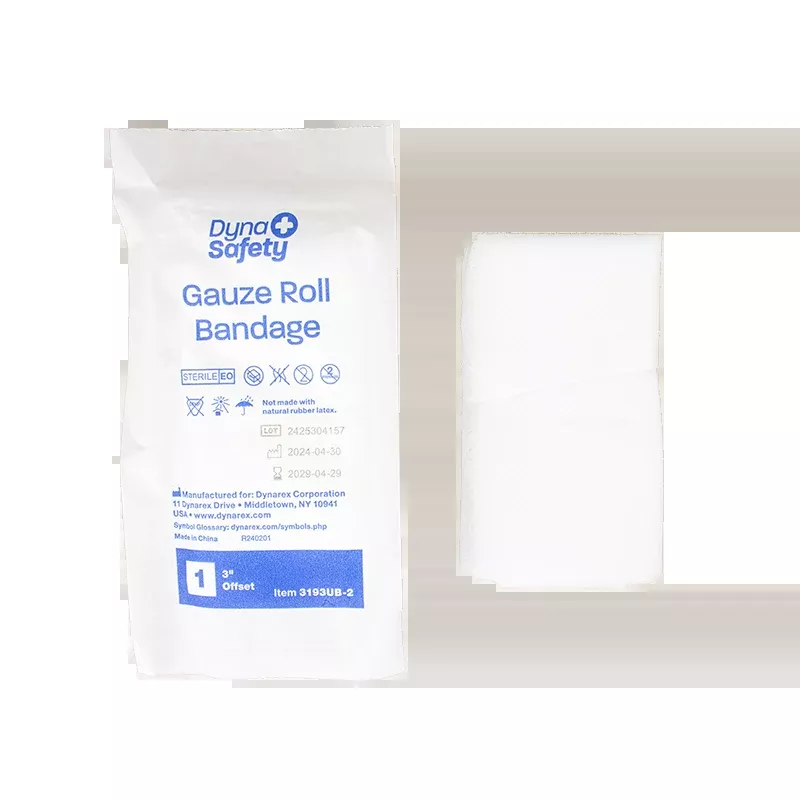 Dynarex Gauze Roll Bandage, 3", 2ea/bx, 100bxs/cs (200 Count)