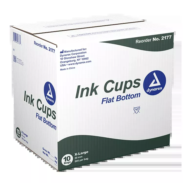 Dynarex Ink Cups - Flat bottom, 20 mm, X-Large, 500ea/bag, 10bags/case (5000 Count)