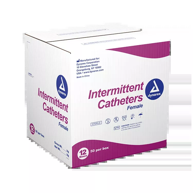 Dynarex Intermittent Catheter, Female - Sterile (50 Count)