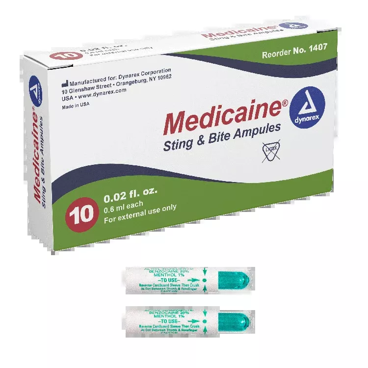 Dynarex Medicaine Insect Bite - Ampule, 6 cc, 10ea/bx, 50bxs/case (500 Count)