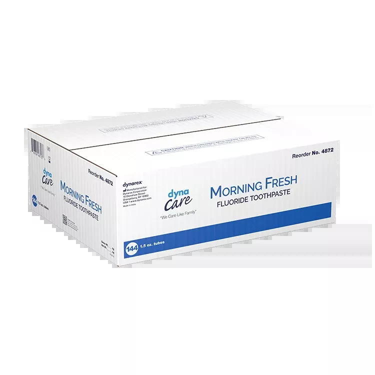 Dynarex Morning Fresh Mint Toothpaste with Fluoride (144 Count)