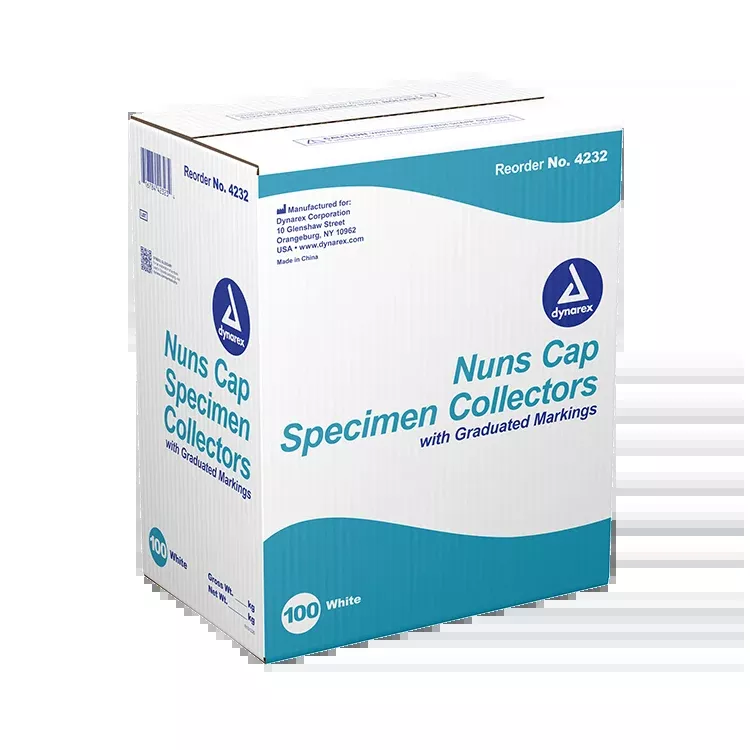 Dynarex Nuns Cap Specimen Collection Container (100 Count)