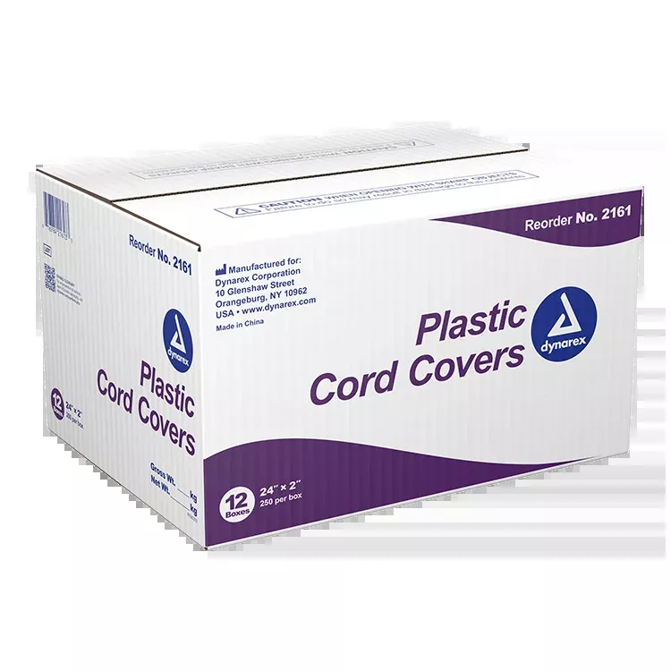 Dynarex Plastic Cord Covers, 24" x 2" - 250ea/bx, 12bxs/case (3000 Count)