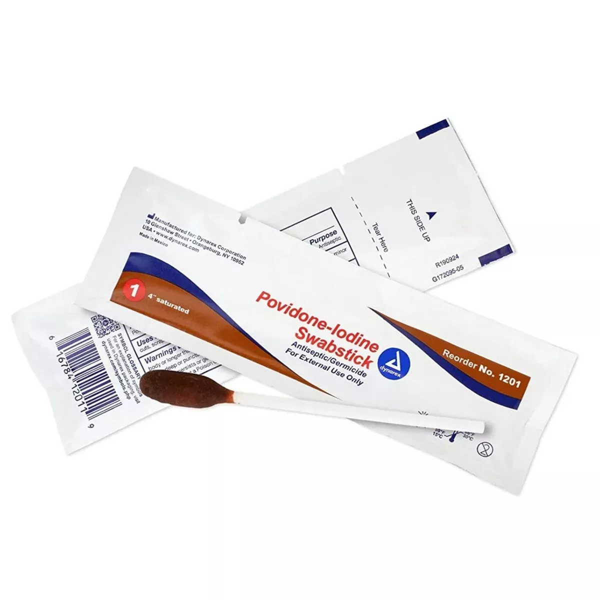 Dynarex Povidone Iodine Impregnated Swabstick