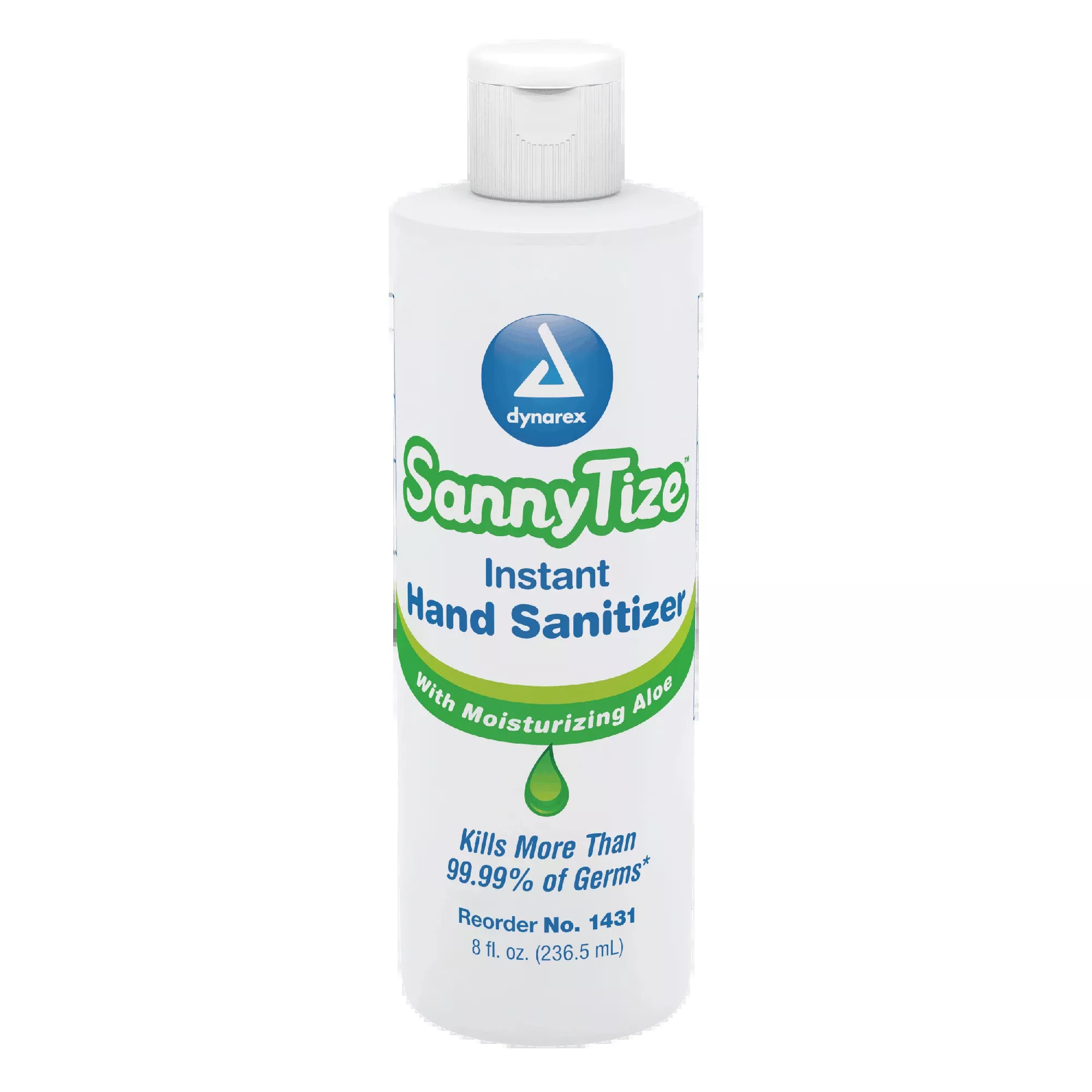 Dynarex SannyTize Instant Hand Sanitizer, 8 oz. Round Bottle, 48bot/case (48 Count)