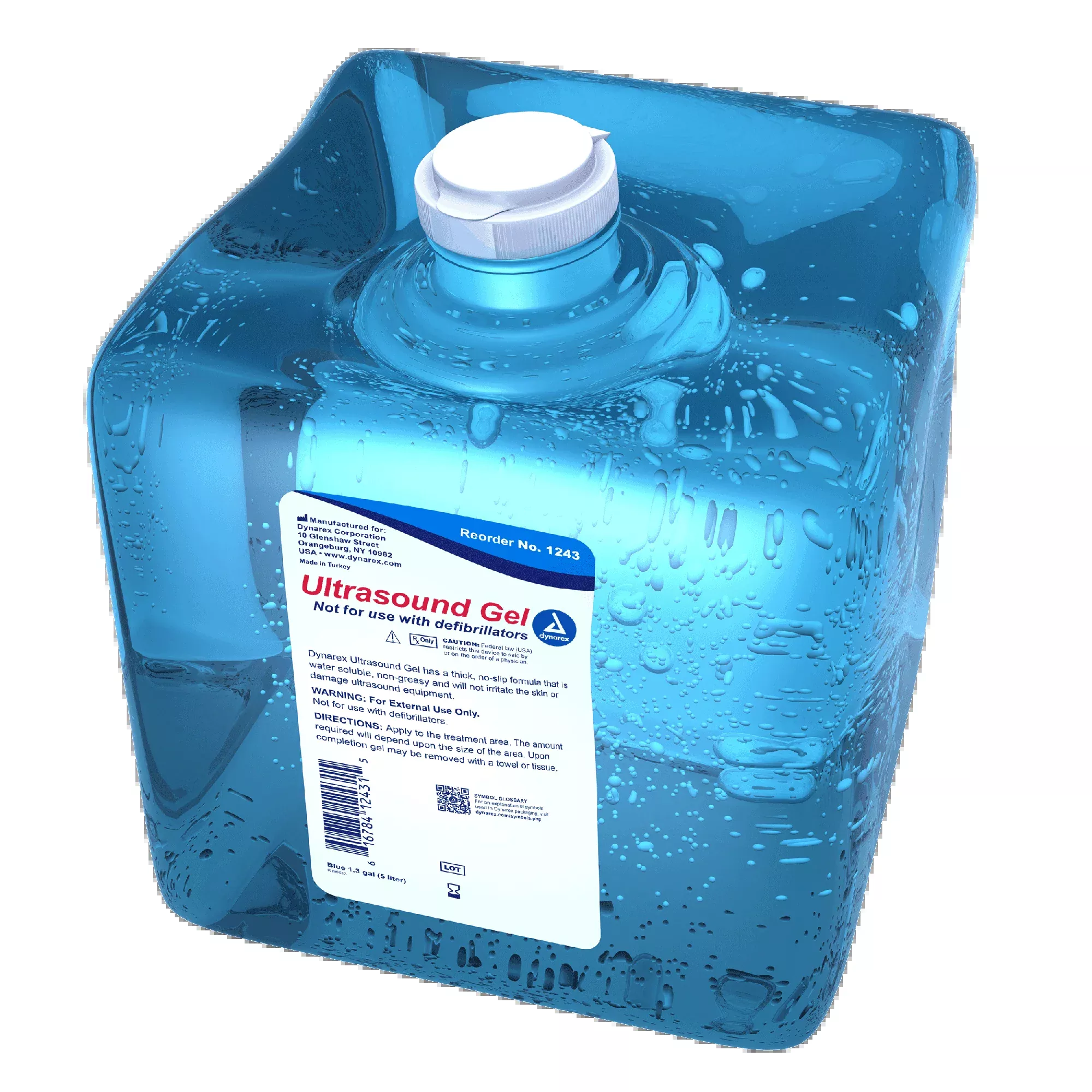 Dynarex Ultrasound Gel, 1.3 gal. Blue (4 Count)