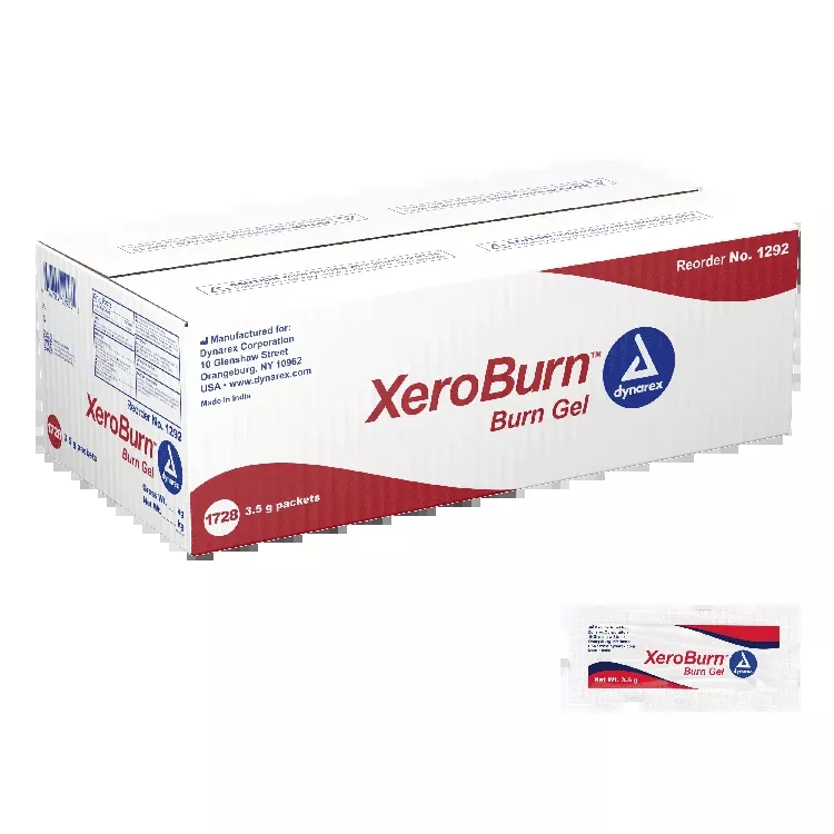 Dynarex XeroBurn Burn Gel, 3.5 g Packet, Bulk, 1728/case (1728 Count)