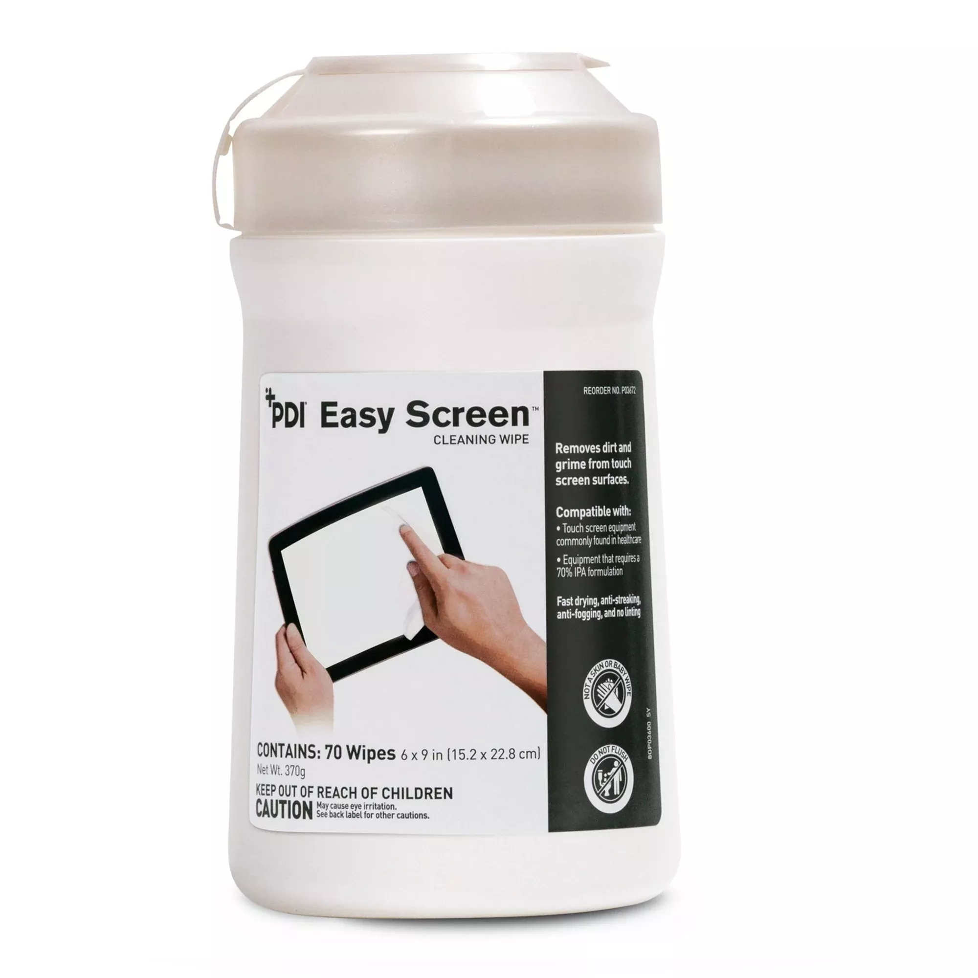Easy Screen Cleaning Wipe, 70 per Canister
